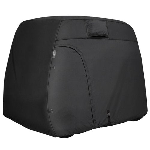 Explore Land 600D Waterproof Golf Cart Cover Fits for Most Brand 4 Passengers Car (Black)