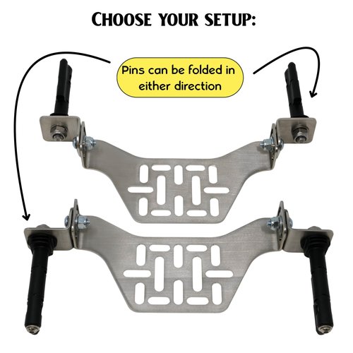 Stealth Folding MaxTrax Roof Rack Mount (w/Prinsu Hardware Kit)