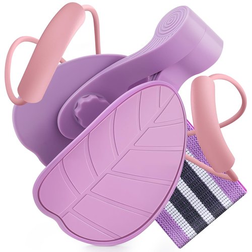 Thigh Master 35lb,Pelvic Floor Exercise,Kegel Pelvic Floor Muscle Thigh Exerciser for Women,with 2 Resistance Band,Inner Thigh Workout Equipment (Lilac Purple)