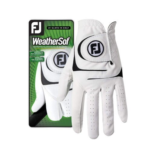FootJoy Men's WeatherSof Prior Generation Golf Glove White Medium, Worn on Left Hand
