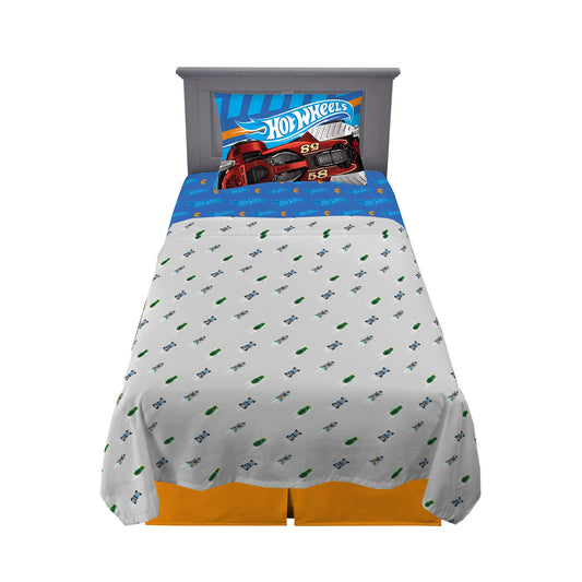 Franco Kids Bedding Super Soft Sheet Set, 3 Piece Twin Size, Hot Wheels
