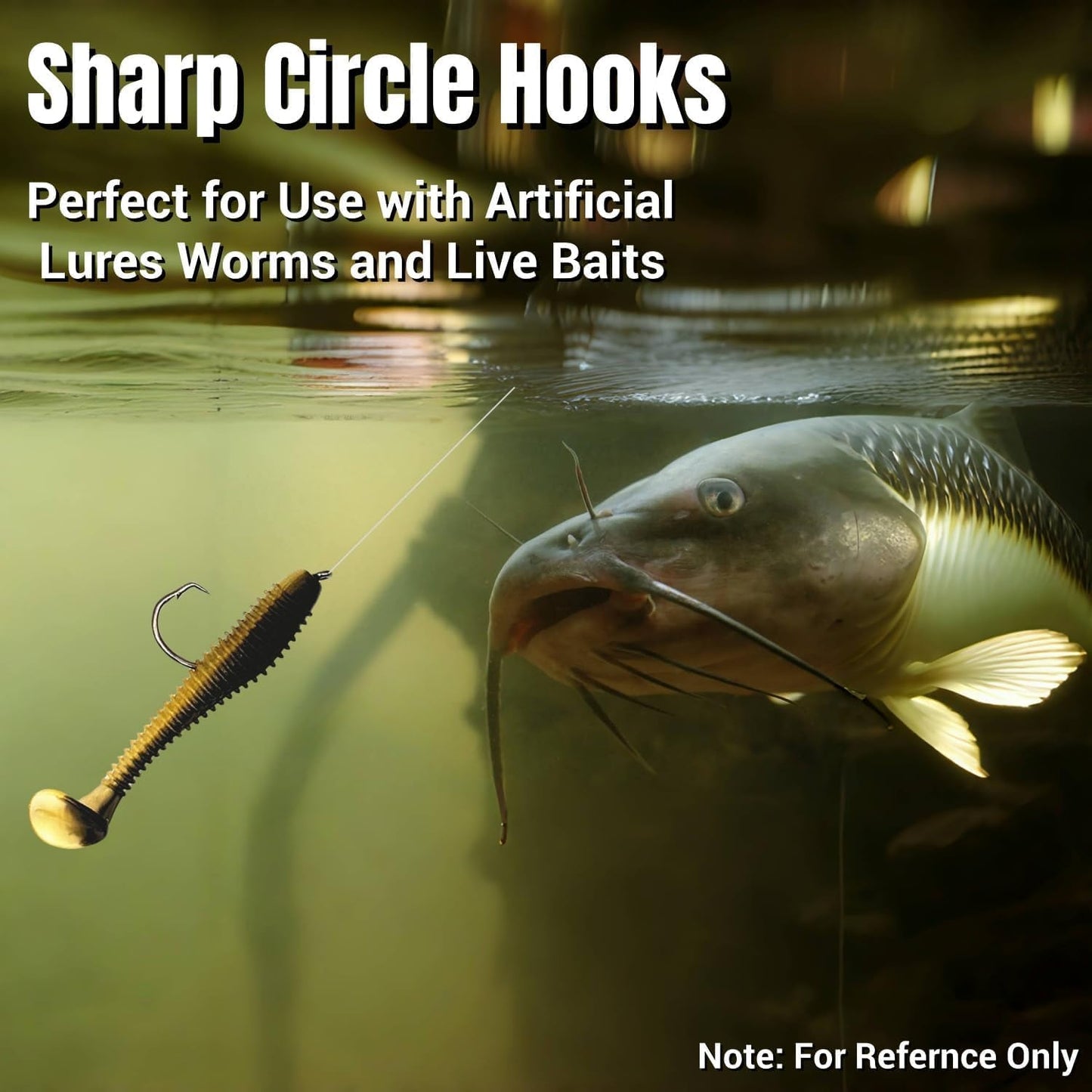 170Pcs Circle Hooks Set, Sturdy Offset Catfish Circle Fishing Hooks Barbed Octopus Fish Hook Saltwater&Freshwater 9 Sizes Assorted 1# 1/0 2/0 3/0 to 8/0