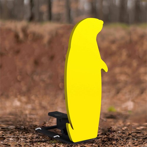 Atflbox 3/8'' AR500 Auto Reset Target, 12.5x5.5 inch Prairie Dog Silhouette Classic Popper Steel Shooting Target for Shooting Range, Suitable for Pistol, Rifle, Handgun, Shotgun, Rimfire (2 Pack)