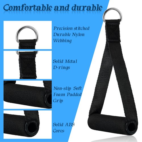 Sumind 16 Pcs Gym Exercise Handles Set Soft Replacement Handle Attachments Fitness Strap Cable Machine Attachment Grips Resistance Bands for Resistance Bands Home Workout Accessories Yoga Gift