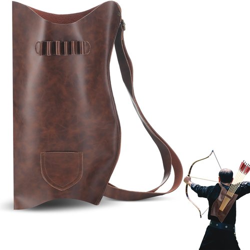 Eccliy Archery Bow Carrier with Arrow Slots, Adjustable Shoulder Strap, Shooting Targeting, Training, Cosplay, Handmade Archer Accessories, Archery Set Adult