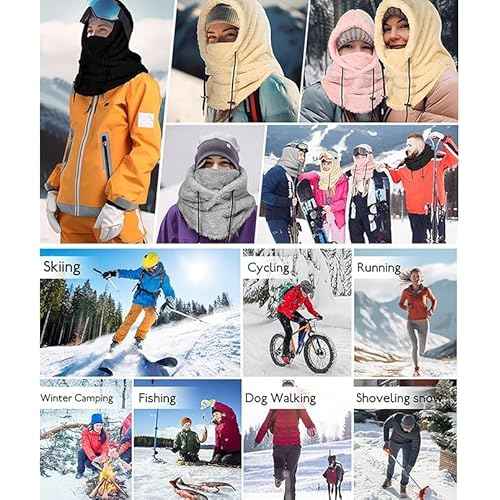 Balaclava Windproof Winter Face Mask Warm Fleece Ski Mask for Men and Women Cold Weather Motorcycle Bike Cycling Neck Warmer