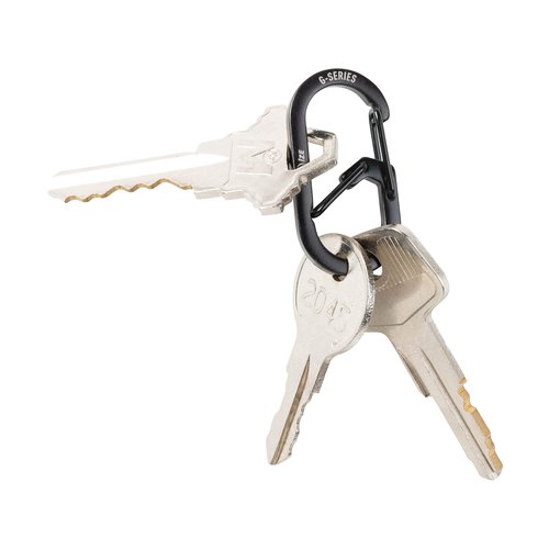Nite Ize GS1-01-2R6 G-Series Dual Chamber Carabiner, Size #1 2-Pack, Black