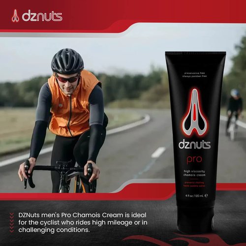 dznuts - Men's Pro Chamois Cream - Anti-Chafing for Saddle Sores, Thigh Friction, Skin Irritation - Cyclists, Runners, Triathletes 1 Pack + Towel