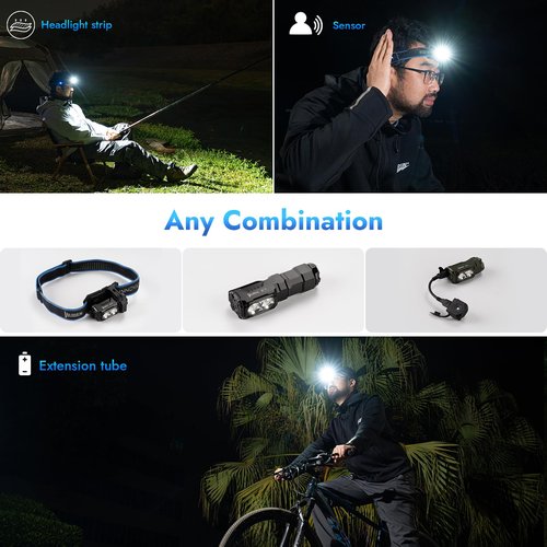 WUBEN E7 1800 Lumen Rechargeable Mini Flashlight with Magnet - Super Bright 6 Modes EDC Flashlight, Typ-C Rechargeable LED; IP68 Pocket Flashlight for Headlamp Use, Rescue, Camping