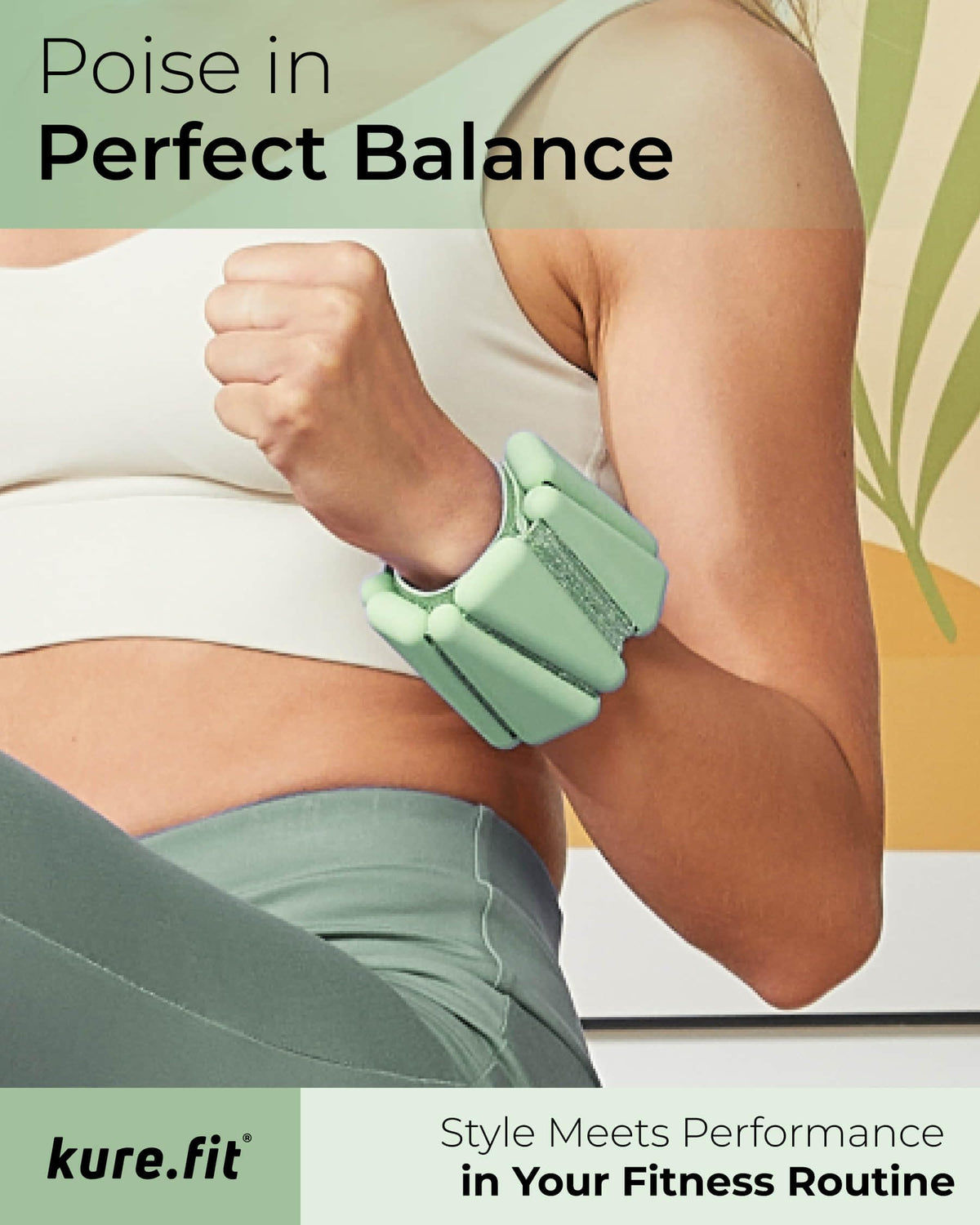 kure.fit Weighted Bangles | Adjustable Wrist and Ankle Weights for Women 2LB Each (Set of 2) | Ankle Weights for Yoga, Pilates & Walking | Leg & Arm Weights for Men | Home & Gym Workouts