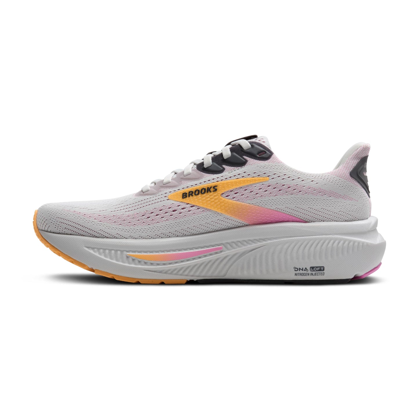 Brooks Women’s Ghost 17 Neutral Running Shoe - Oyster/Apricot/Pink - 5.5 Wide