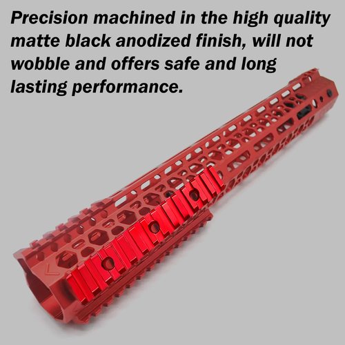 GOTICAL 13 Slots Red Rail Section Compatible for M Lock Set of 2 Pieces