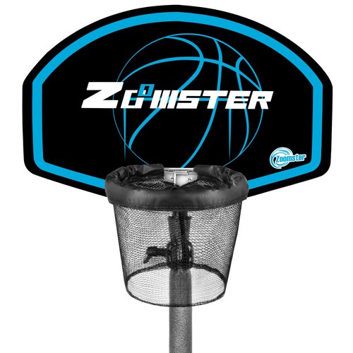 Trampoline Basketball Hoop Attachment Blue Basketball Hoop for Trampoline Fits for 25mm - 38mm Straight Pole & Curved Pole, Mini Ball, Easy to Install