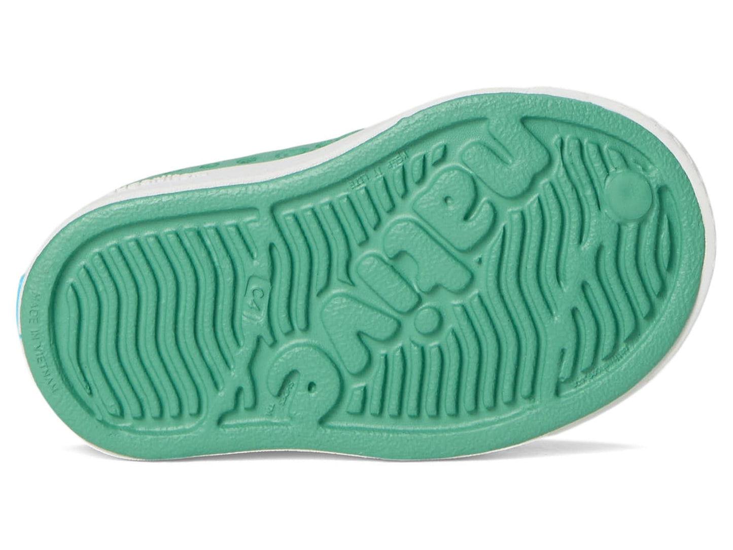 Native Shoes Unisex-Kids Jefferson Sneakers, Alpine Green/Shell White, 3 Little Kid