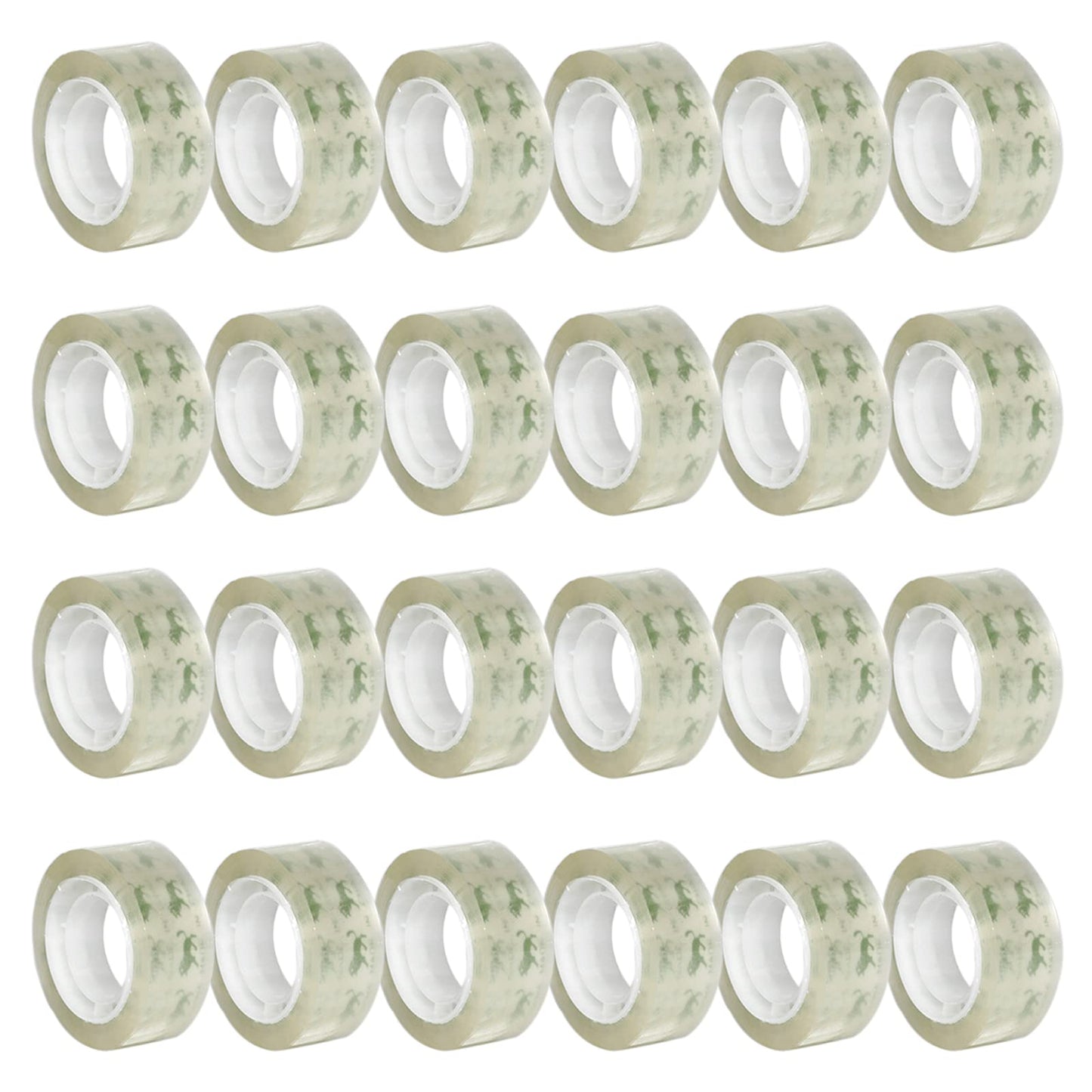 ZLY 24 Rolls Transparent Tape Refills, 0.7 x 1000 Inches Clear Tape, Glossy Tape Rolls for Office, Home, School