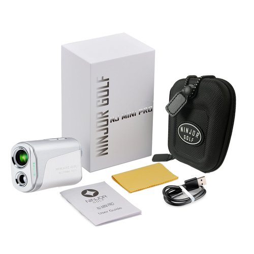 NINJOR GOLF(Ninja Golf) NJ Mini Series Golf Range Finder with Slope Switch and Pin Lock Laser RangeFinder Max1000YD (OLED, Black)