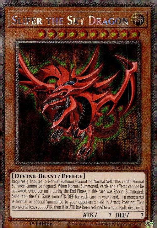 Slifer The Sky Dragon (Platinum Secret Rare) - RA04-EN117 - Platinum Secret Rare - 1st Edition