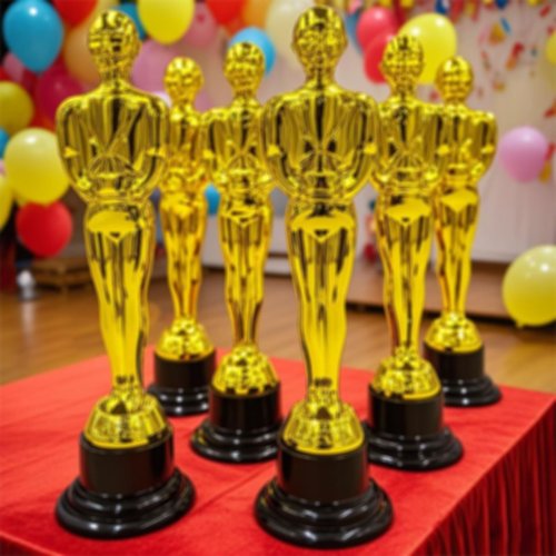 Flyekist 6 PCS Plastic Gold Award Trophies for Party Decorations, Party Favors, School Award, Game Prize, Party Prize and Appreciation Gifts