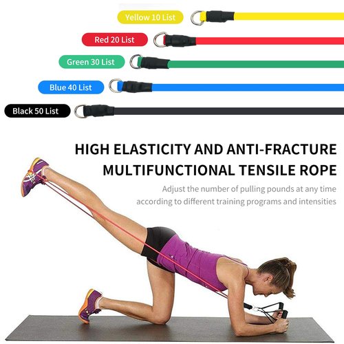 Pilates Board - Pilates Reformer Set, Multifunctional Portable and Foldable Pilates Reformers Machine for Home Workout, 5 in 1 Pilates Board with 150 Pound Tension Rope