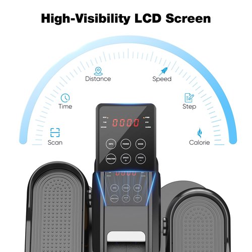 Under Desk Elliptical Machine, Ellipse Leg Exerciser for Seniors, Quiet & Portable Electric Seated Eclipse Exercise Training Machine with Remote,LED Display, Portable Fitness Solution