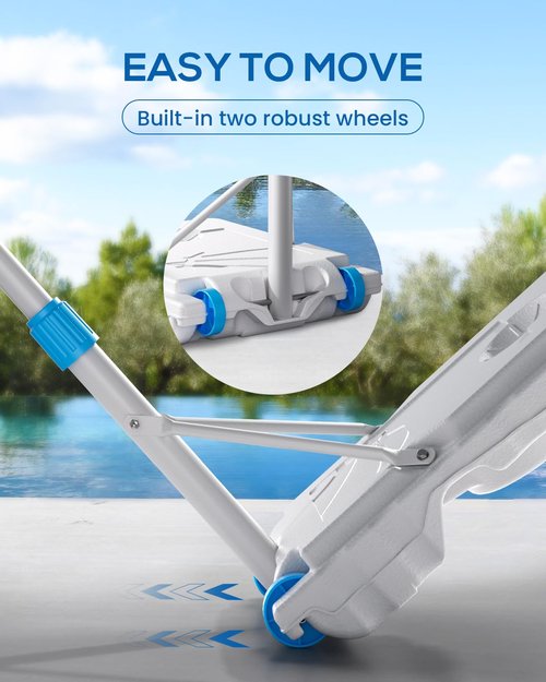 Swimming Pool Basketball Hoop Poolside, Stainless Steel Adjustable Pool Basketball Goals System with 32 Inch Shatterproof Backboard, 2 Balls & Pump Included