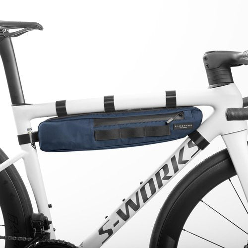 ALMSTHRE Signature Bike Frame Bag - Cosmic Blue, Small/Medium Sizing | Durable Recycled Ripstop Material, Waterproof Zippers & Customizable Design for Essentials