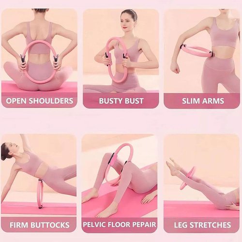 Pilates Essentials Kit for Women,Better Me Pilates Kit,Rings,Booty Bands,Yoga Ball,Yoga Sets for Women - Complete Set of 11 Accessories,Pilates Equipment for Home Workouts(Pink)
