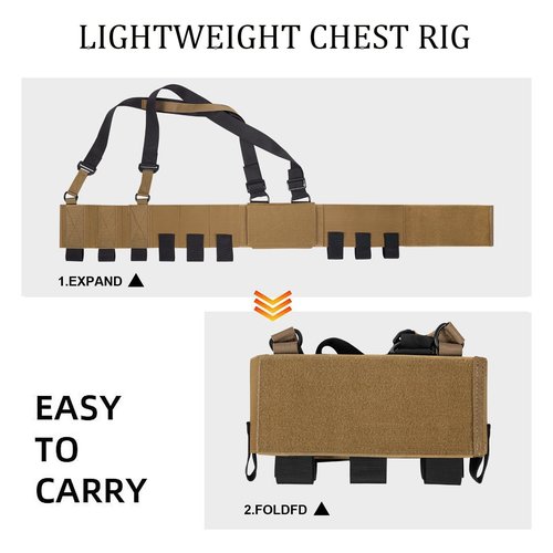 CASONMMAX Low-Vis Tactical Chest Fixation Device,Lightweight Elastic Rig Cummerbund Combat Gears. (Coyote Brown)
