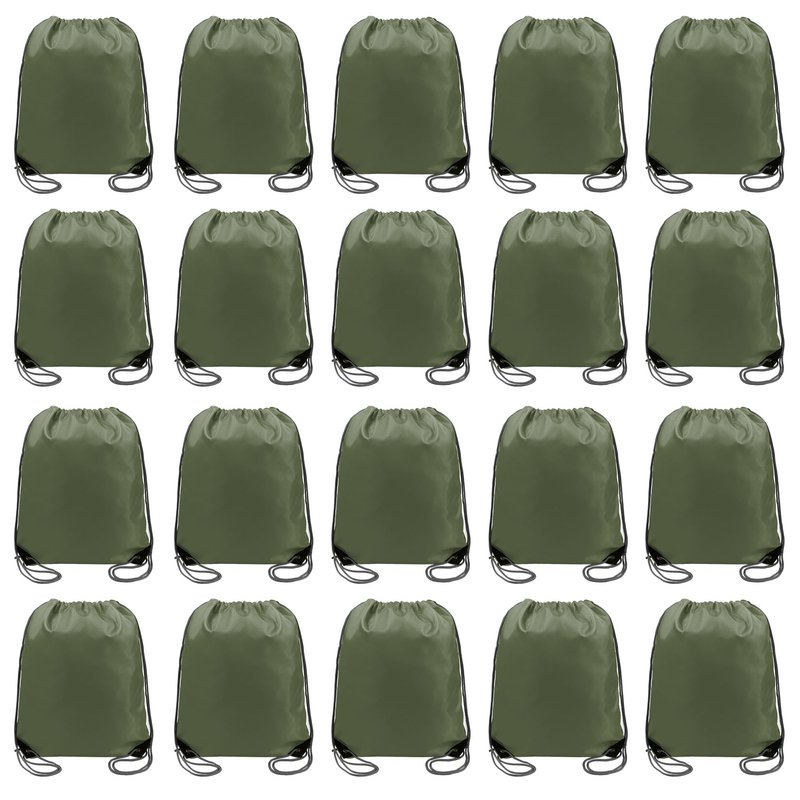 BeeGreen Drawstring Backpack Bags 20,30,50 Packs Reflective String Bags for Gym Sport Trip Cinch Sack DIY for Women Men