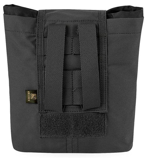 KRYDEX Molle Dump Pouch Roll-Up Drawstring Magazine Utility Pouch Folding Dump Bag (BK)