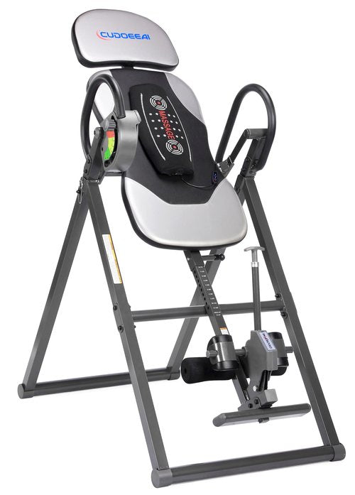 CUDOEEAI Model 1 Massage Inversion Table,Folding Heavy Duty and 300 lb Weight Capacity，Inversion Table for Back Pain Relief