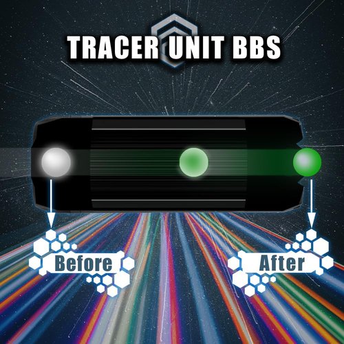 ACETECH Airsoft Pistol/Riffle RGB Tracer Unit with Bluetooth APP Control Bifrost BT 14mm CCW Negative Thread with M14- to M11+ Adaptor Glow in The Dark Green/Red BB LED RGB Lighting Effect