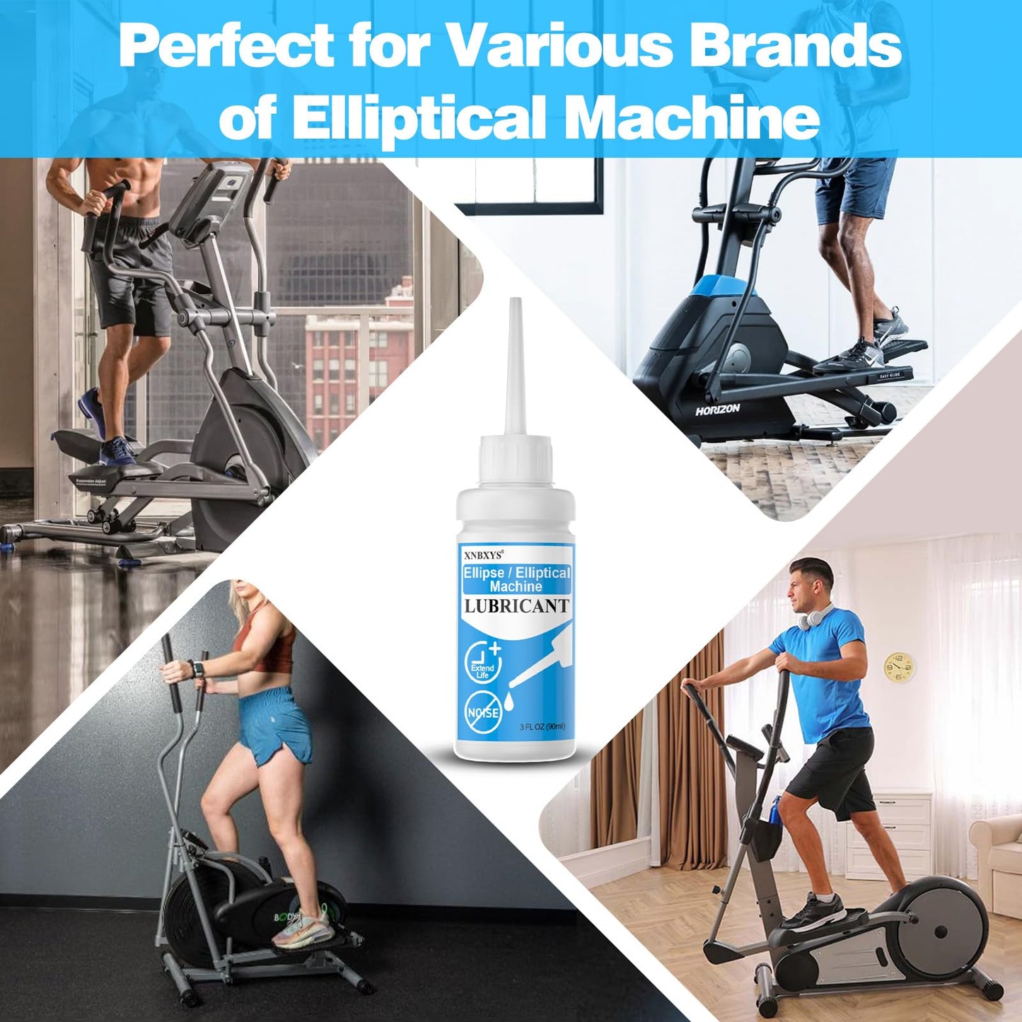 2 Pcs Elliptical Exercise Machine Lubricant, Lube Apply to Under Desk Ellipse Leg Exerciser for Home, Electric Seated Foot Pedal Exerciser, Reduce Nosie & Keep Machine Running Smoothly