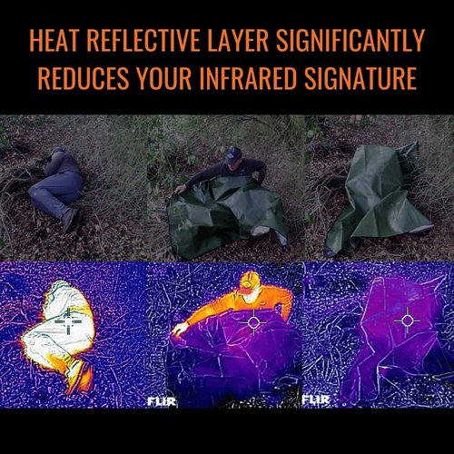 Arcturus Heavy Duty Survival Blanket ??Insulated Thermal Reflective Tarp - 60" x 82". All-Weather, Reusable Emergency Blanket for Car or Camping (Olive Green)