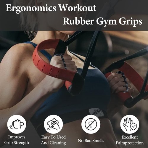 Weight Lifting Grips for Men Women, Silicone Gym Hand Grips Pull Up Grips, Anti-Slip Workout Gloves for Weight Lifting, Dumbbell, Gym Training and Exercise, 2Pcs