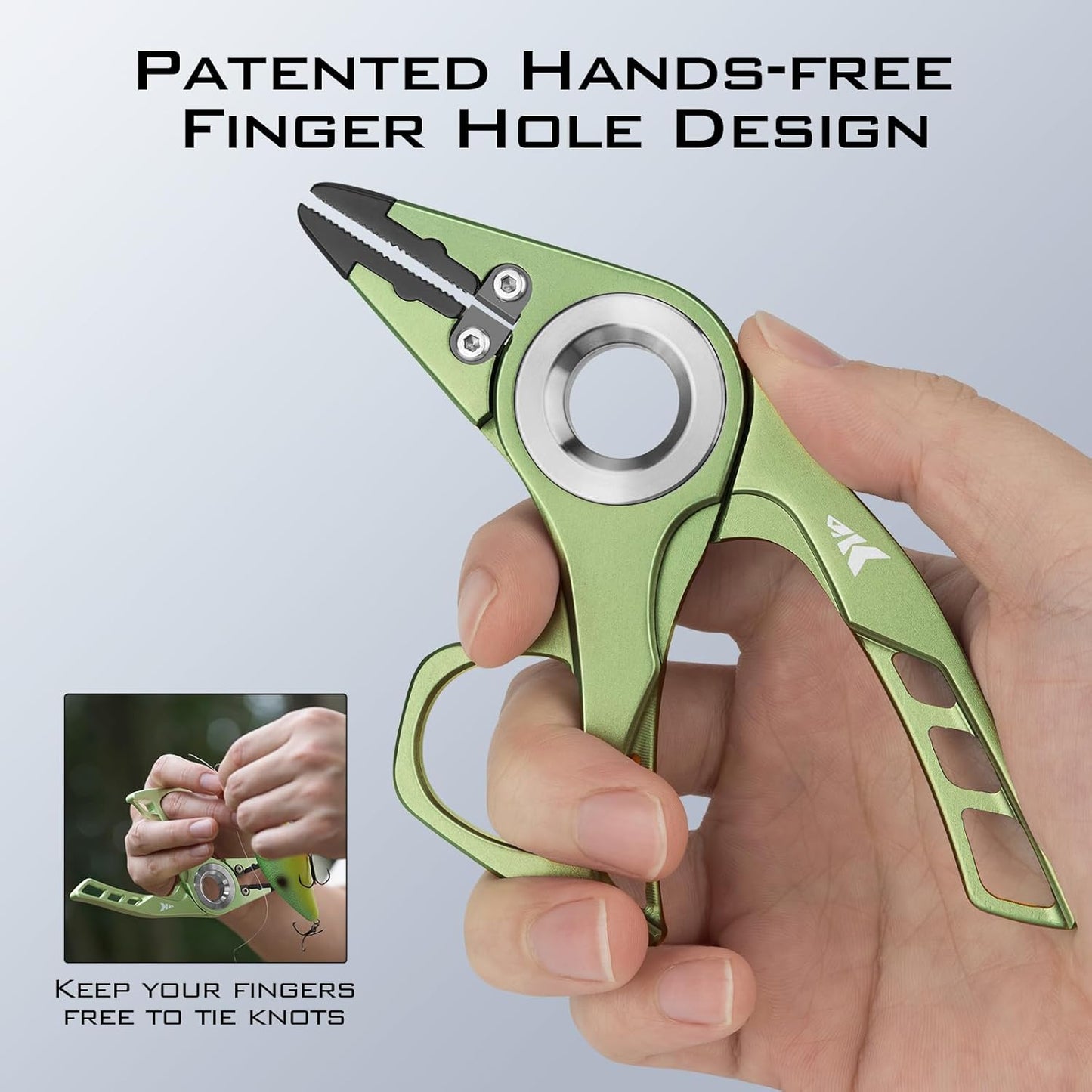 KastKing Micro Gila Fishing Pliers, Integrated Finger Hole, Aircraft Grade Aluminum, Fishing Tools, Saltwater Resistant Fishing Gear, Tungsten Carbide Cutters, Burt Orange