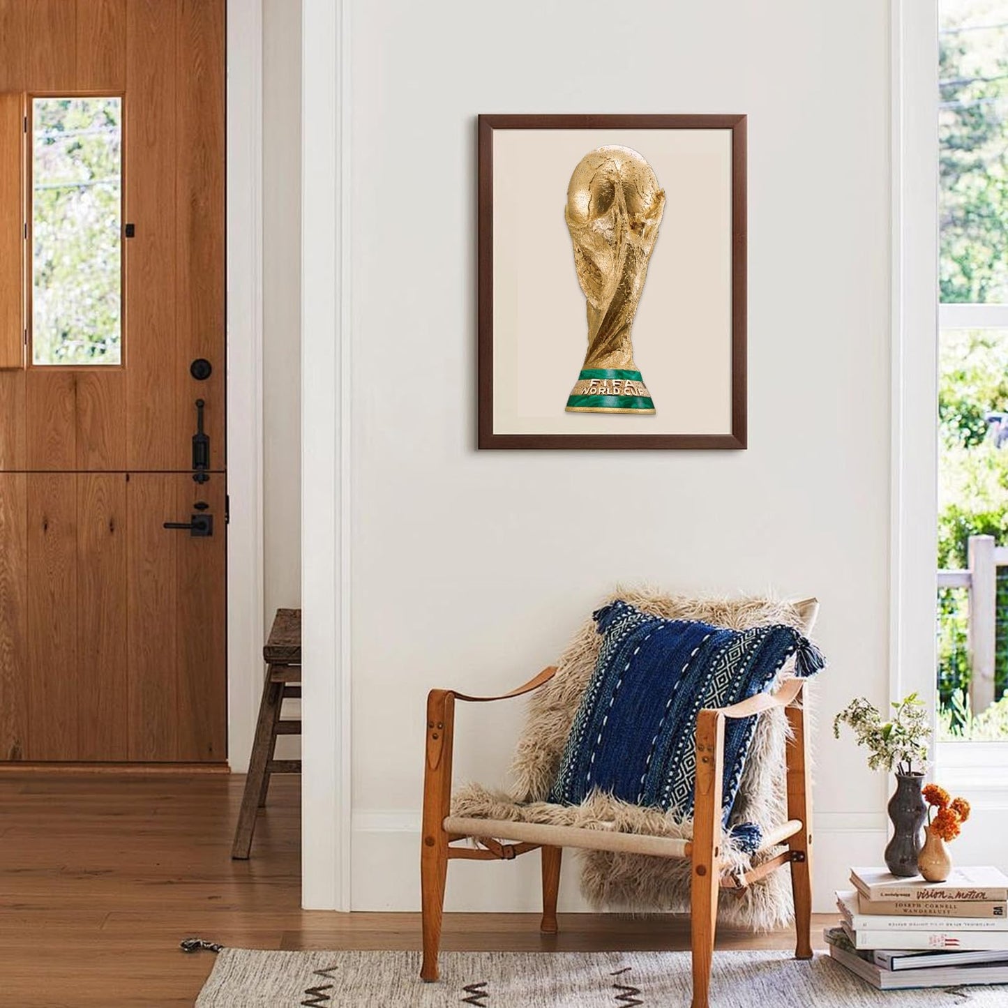 FIFA World Cup2026 Trophy Wooden Puzzle for Adults, 200 Pieces Irregular Shape Puzzle, 5MM Thick, Creative Collectible Jigsaw Puzzles Gift for Fans, Officially Licensed Product, 6.3 x 16