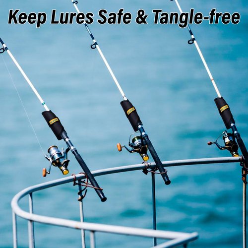Dr.Fish 3 Pack Fishing Lure Wraps, Oval Nylon Bait Storage Protectors with Magic Patch, Secure Covers for Fishing Hooks, Lures, Rods, Tackle Organizer XL
