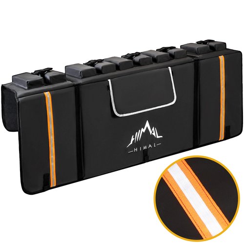 GoHimal Tailgate Pad Pro for Mountain Bike, Tailgate Bike Pads Up to 5 Off-Road Bicycle on Most Full-Size Trucks, with Reflective Strips and Tool Pockets