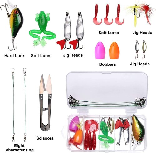 BNTTEAM Mini Spinning Reel & Rod Combos with Telescopic Fishing Rod Reel Lures Fishing Line Set Fishing Combos for Kids/Beginners (Orange Set, 1.2M/47in/3.9ft)