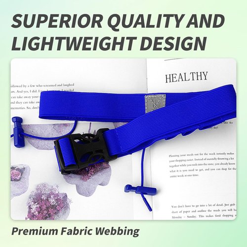 Stretch Fit Triathlon Number Belt No Pins Needed Comfortable Running Race Belt with Bib Holder for Marathon & More Blue