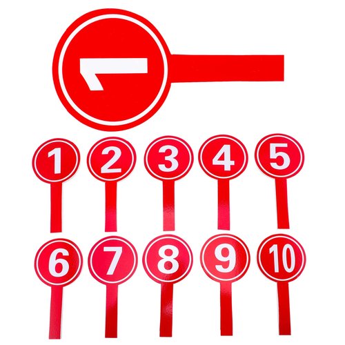 DOITOOL Handheld Scoreboard Paddle 10pcs Sorority Paddle Number Score Card for Sports Events