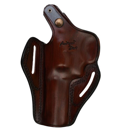 Thumb Break Leather Holster for Taurus 856 Defender 3" Barrel - Basket Weave - Genuine Leather - Right or Left Handed (Right)