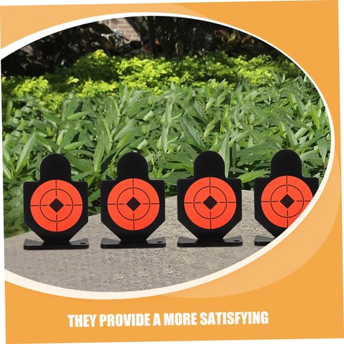 VOSAREA Pcs Steel Animal Targets for Shooting Practice Sturdy Metal Spinner Targets Bright Markings