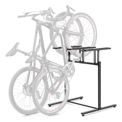CXWXC 3/5 Bikes Stand Rack - Bike Storage Parking Racks Indoor/Outdoor - Bicycle Stand Garage for Parking Mountain Road Hybrid Bike, Fits Wheels up to 2.4" (For 3 Bikes)