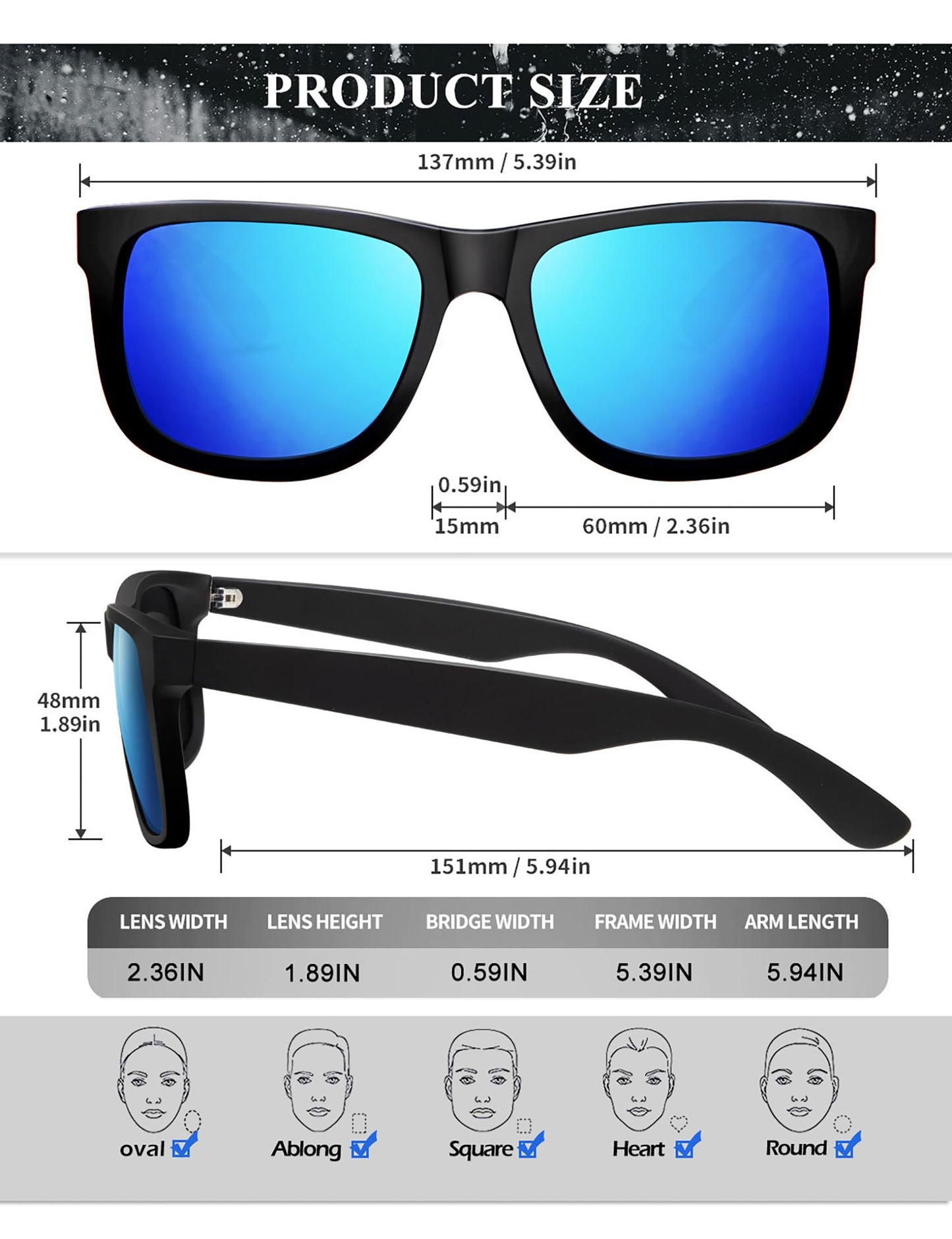 KALIYADI Mens-Sunglasses Polarized Sunglasses Men: Classic Sun glasses for men with UV Protection Driving Fishing Golf