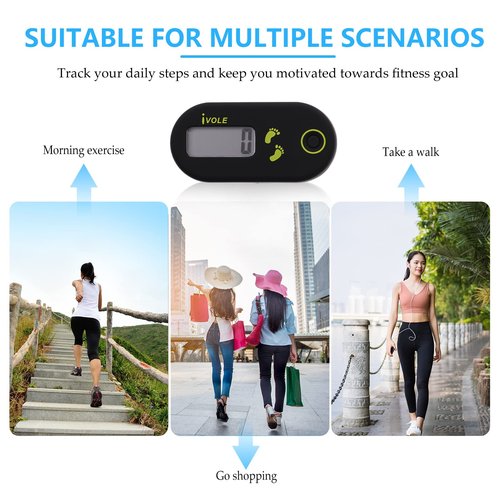 BESPORTBLE Sports Step Counter 3D Digital Pedometer Accurate Step Counter Portable Pedometer Mini Pedometer Fitness Tool With Clip and Lanyard for Walking Running