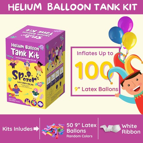 SPZOER 22L Helium Tank For Balloons At Home Up To 100 Latex Balloons(1 Tank)