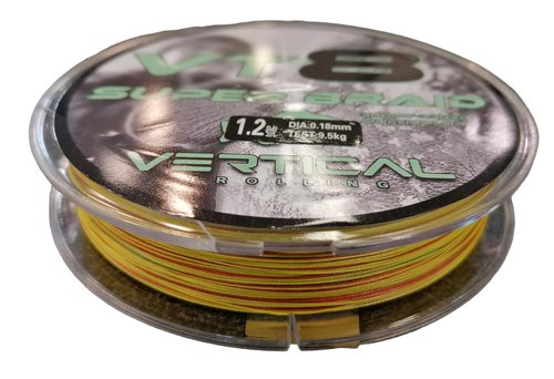 VERTICAL TROLLING VT8 Multicolor Braided Fishing Line (547yd (500mt), 36LB (0,26mm - PE 2,5))