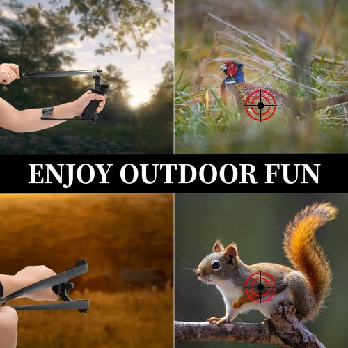 DADONFANG Laser Slingshot Set - Wrist Slingshots for Adults with 200 Ammo and Extra Sling Shot Bands, Suitable for Hunting, Shooting Practice and Fans of Wrist Slingshot